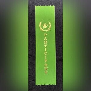 25) Green Participant Award Ribbon 4H Sports School Event Contestant Races Games